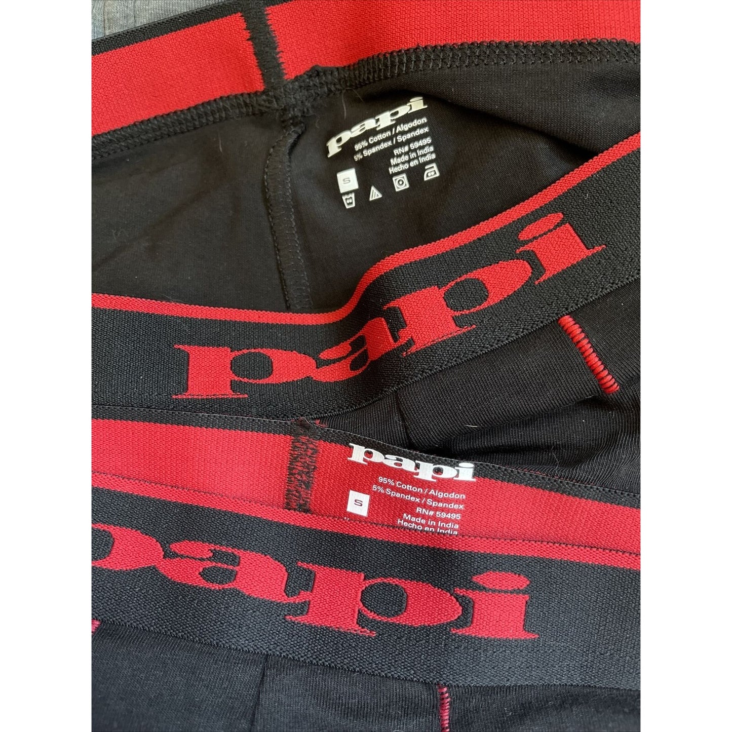 men's papi trunk small black athletic cut briefs New And Unworn