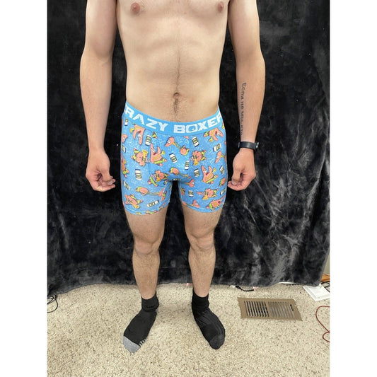 Men’s Crazy Boxer Spongebob Squarepants Size Small Boxer Briefs Light Blue