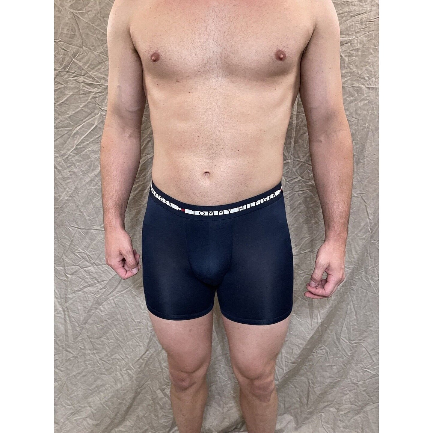 men's tommy hilfiger small dark blue compression boxer briefs