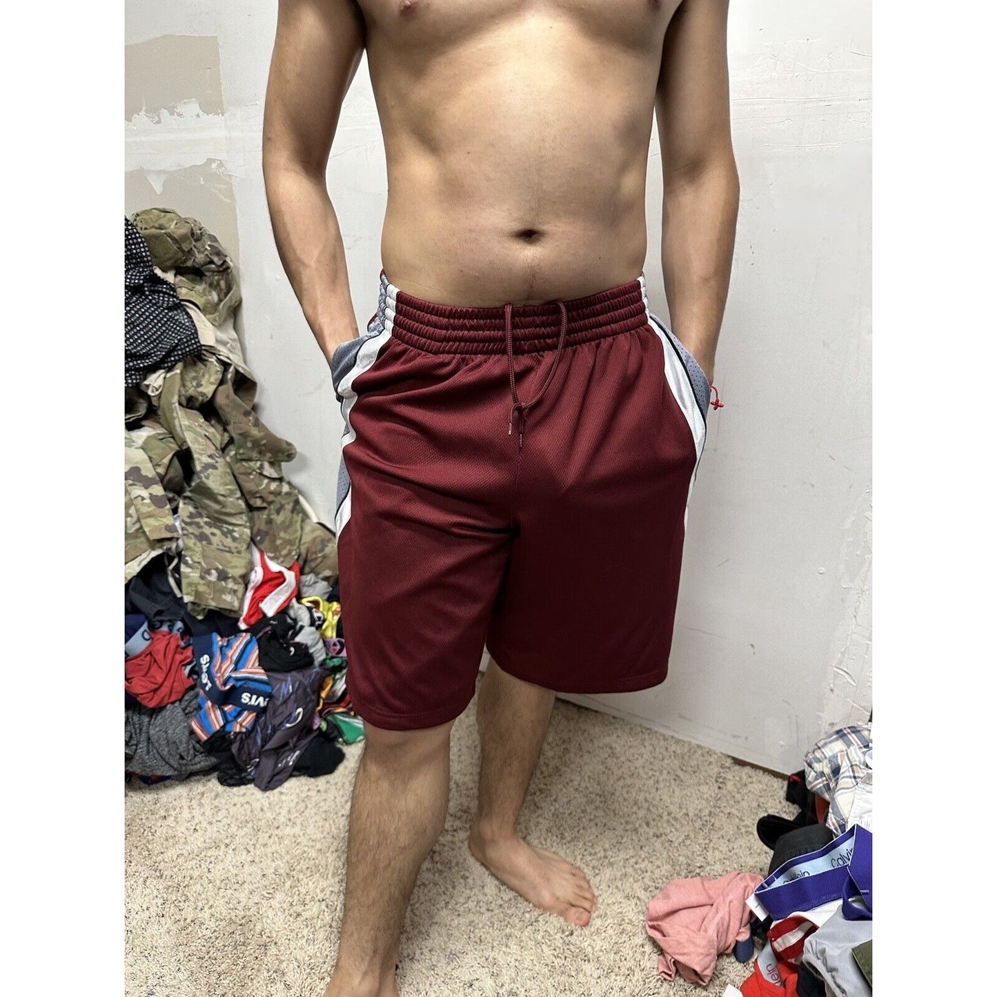 Men’s Maroon Simply For Sports Medium Athletic Shorts With Pockets