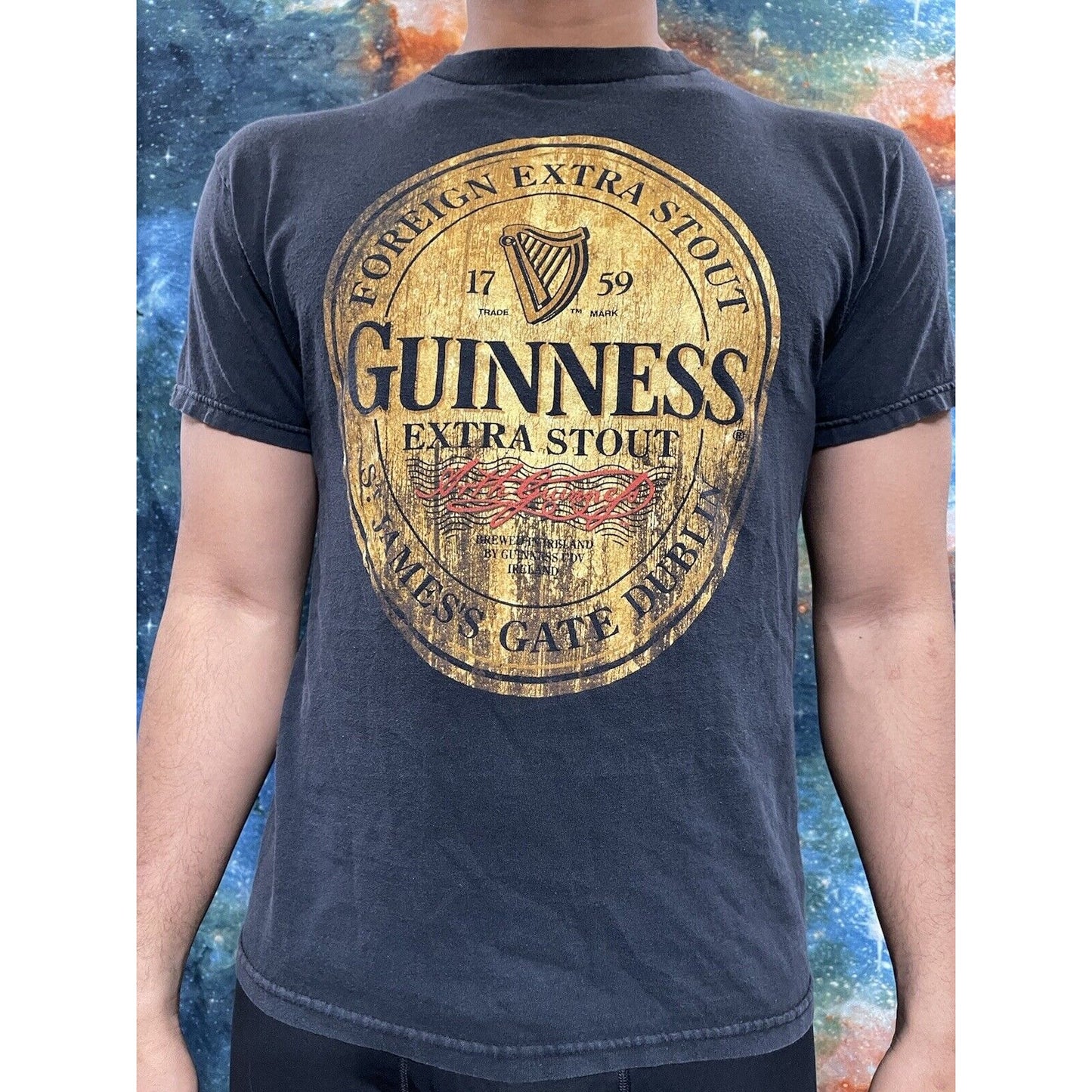 Men’s Guinness Black T-shirt Medium