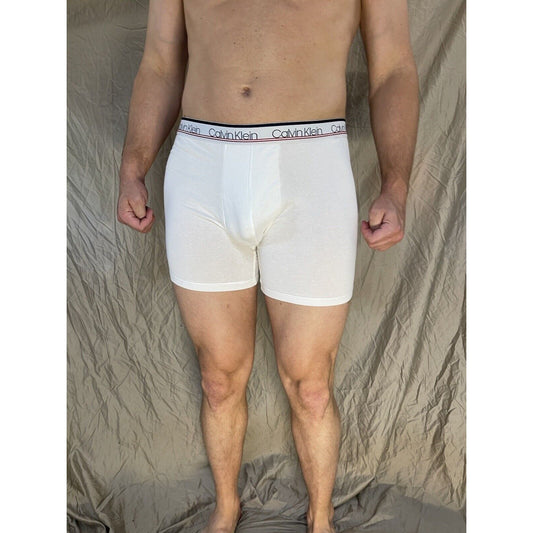 men's White calvin klein Extra large compression boxer briefs XL