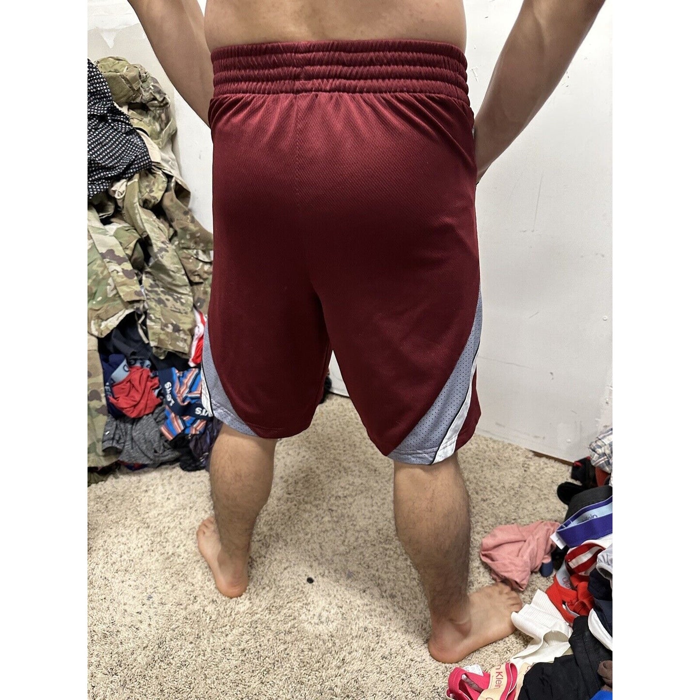 Men’s Maroon Simply For Sports Medium Athletic Shorts With Pockets