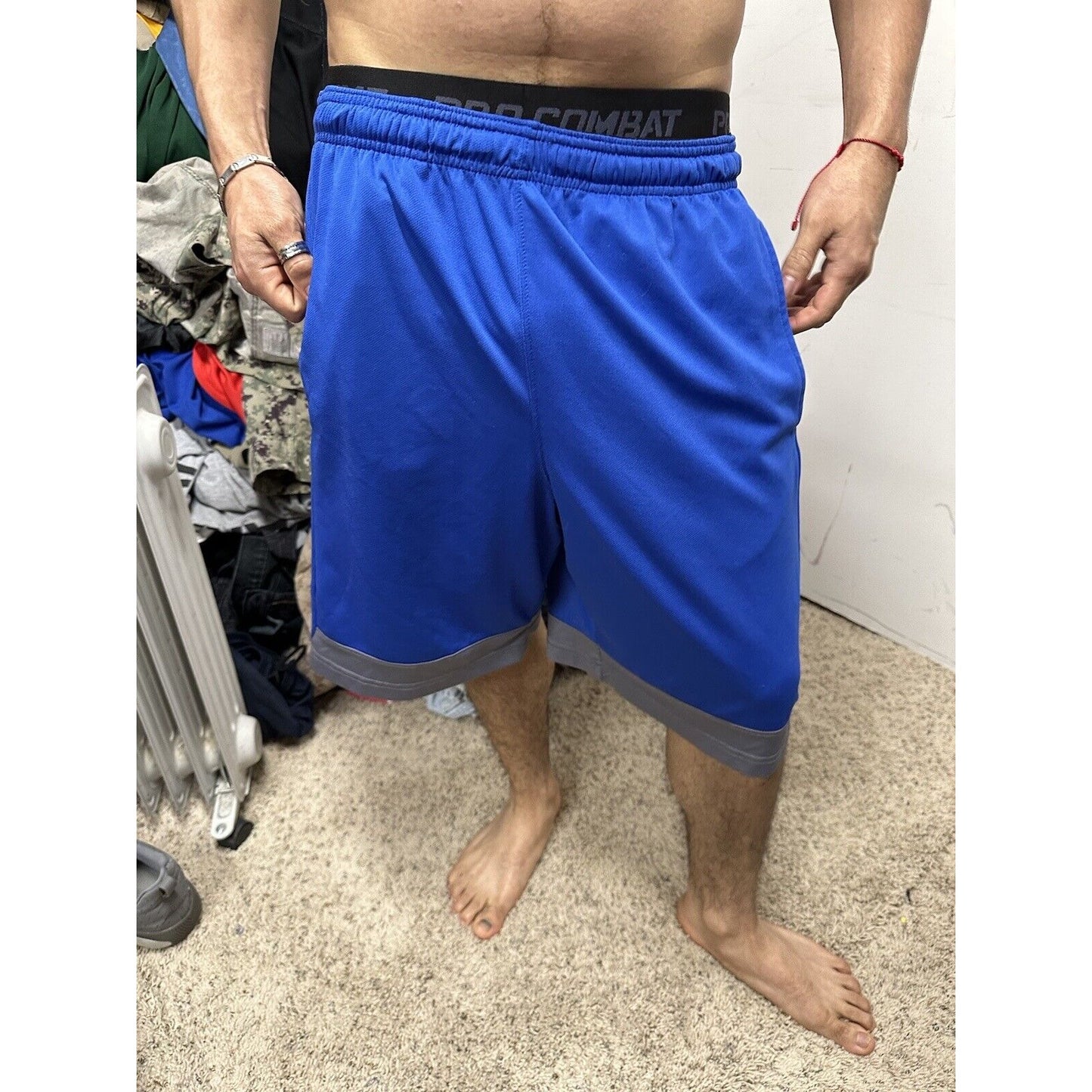 Men’s Blue USAFA Falcons Air Force Academy Russell Size Medium Shorts