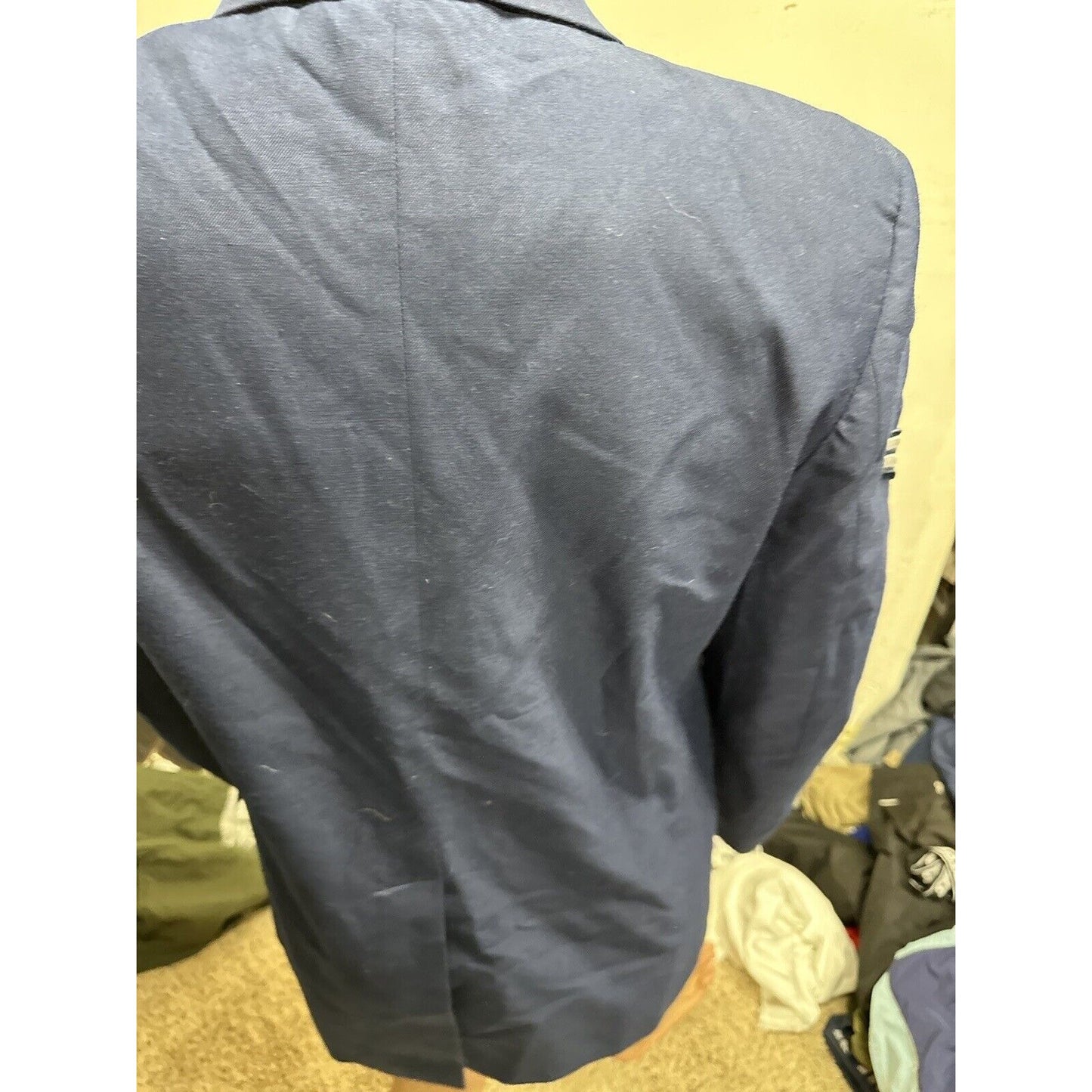 Men’s USAF Air Force Service Dress Coat Jacket Uniform 40R With Sewn Rank