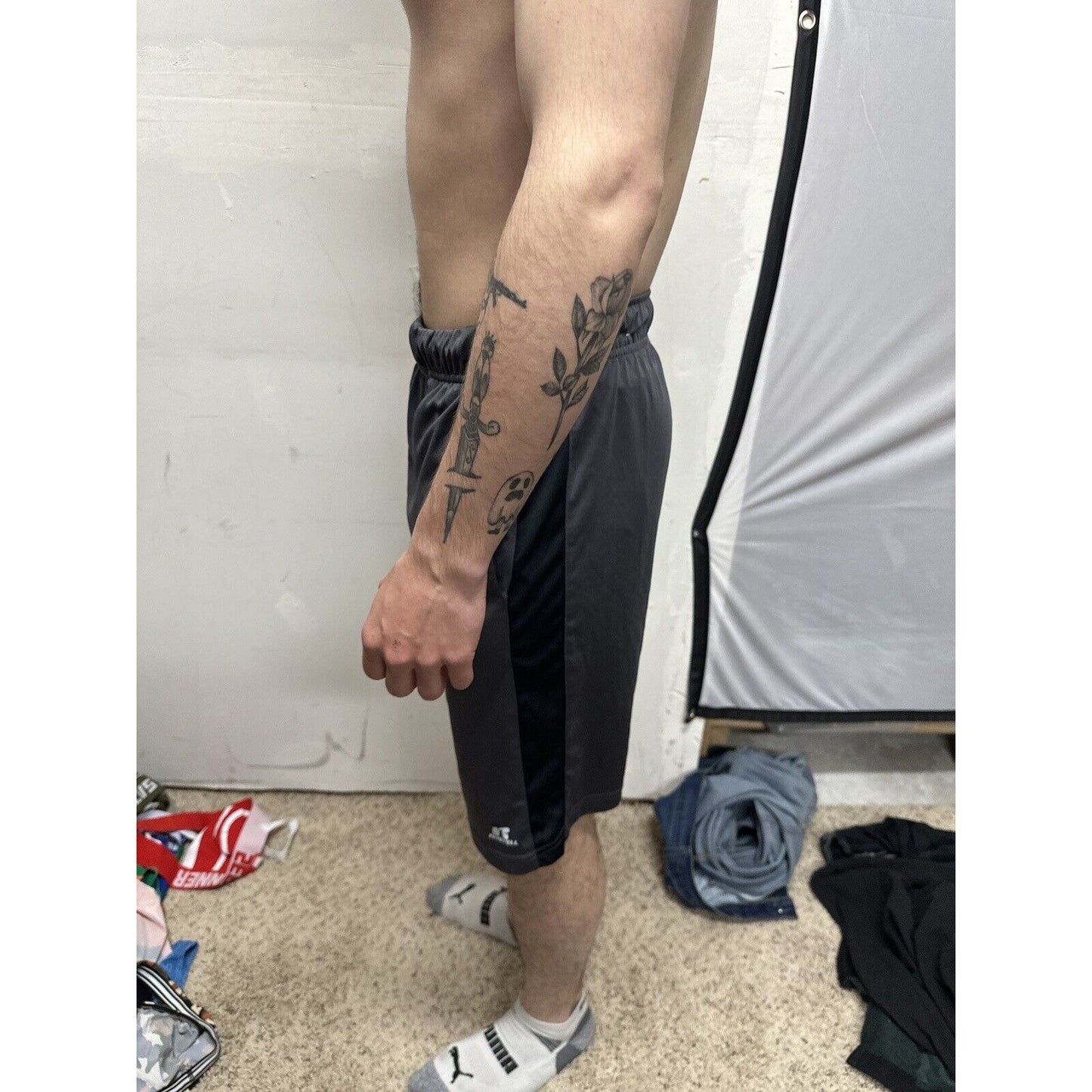 Men’s Gray Russell Athletics Medium Shorts