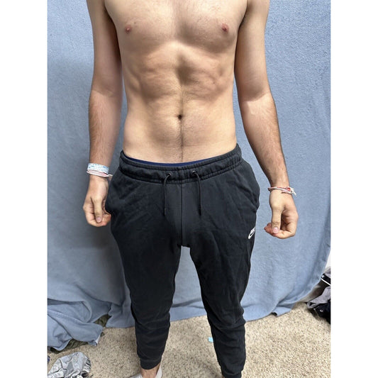 Men’s Small Nike Black Cotton Poly Sweat Pants With Pockets
