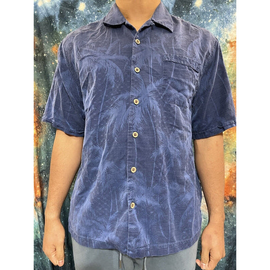 Jamaica Jaxx Blue Tropical Men’s Large button up short sleve shirt