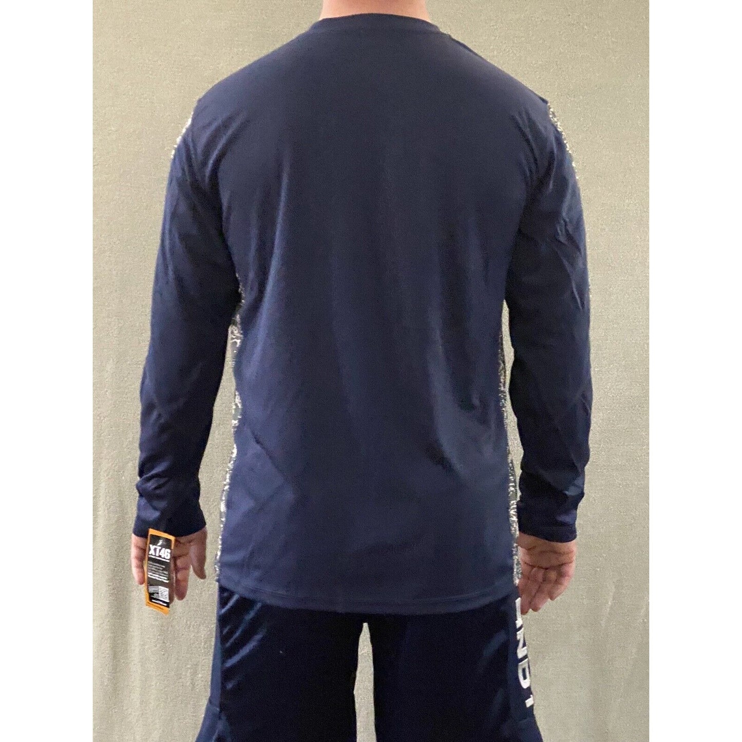 Soffe Extreme Training XT46 Mens Large Navy Blue Camo Polyester Long Sleeves NWT