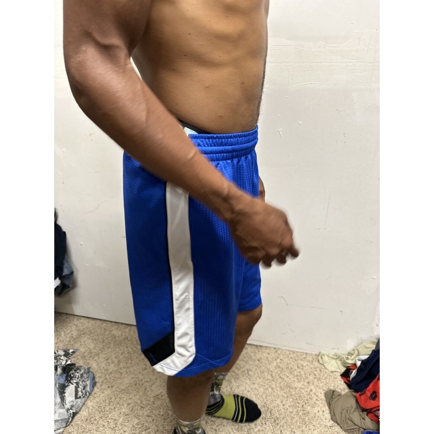 Men’s Blue Nike With Pockets Small Athletic Shorts