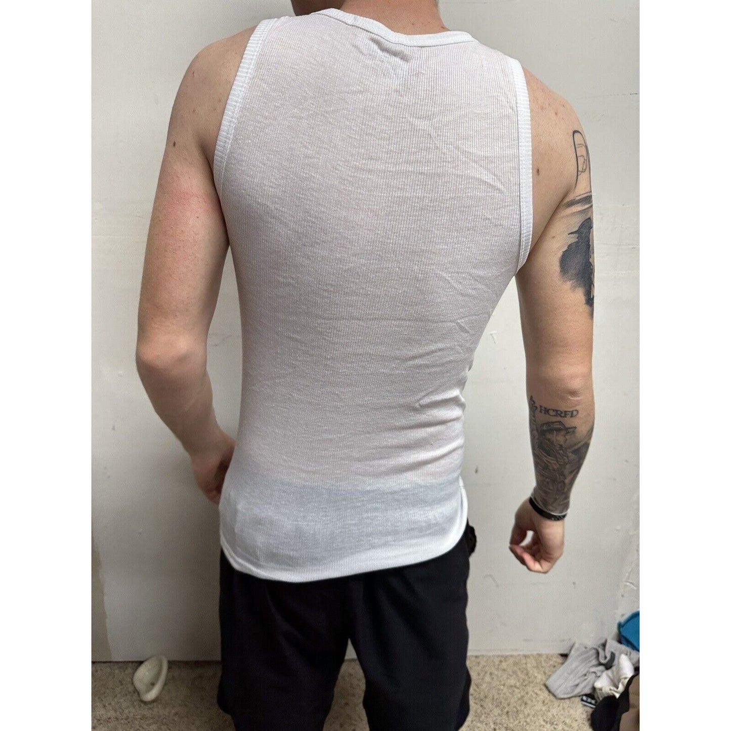 Men’s Small Spyder Muscle Shirt Tank Top White