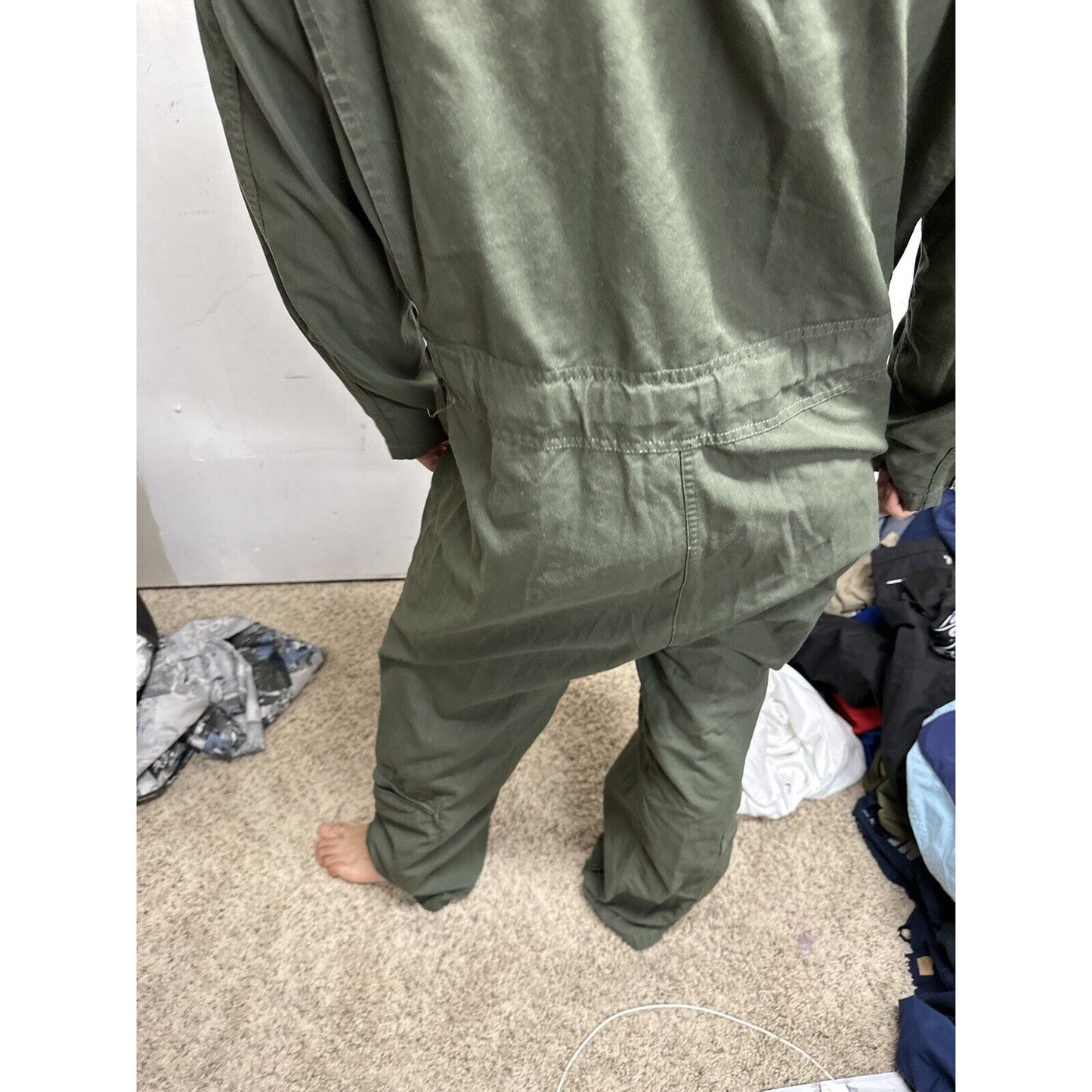 Men’s 42R Summer Fire Resistant USAF Military Uniform Flight Suit Major Rank