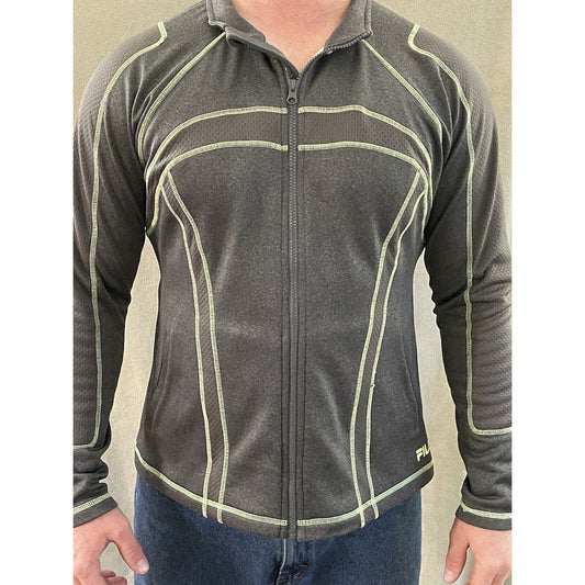 FILA Sport Men's XL Tracksuit Full Zip Up Jumper Gray Jacket Sweatshirt