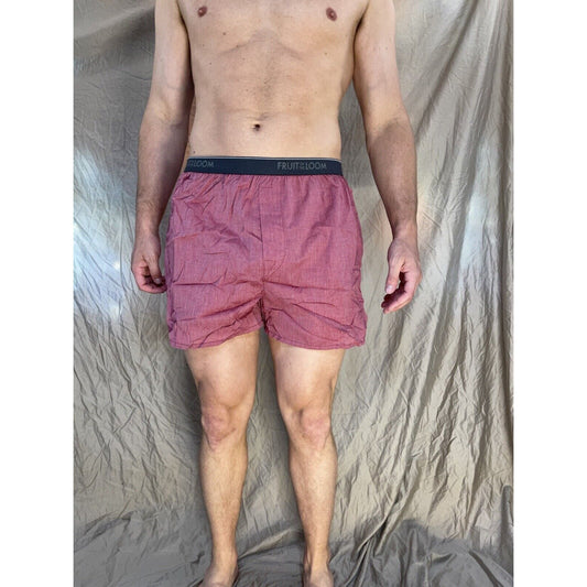 men's fruit of the loom Pink boxer shorts large