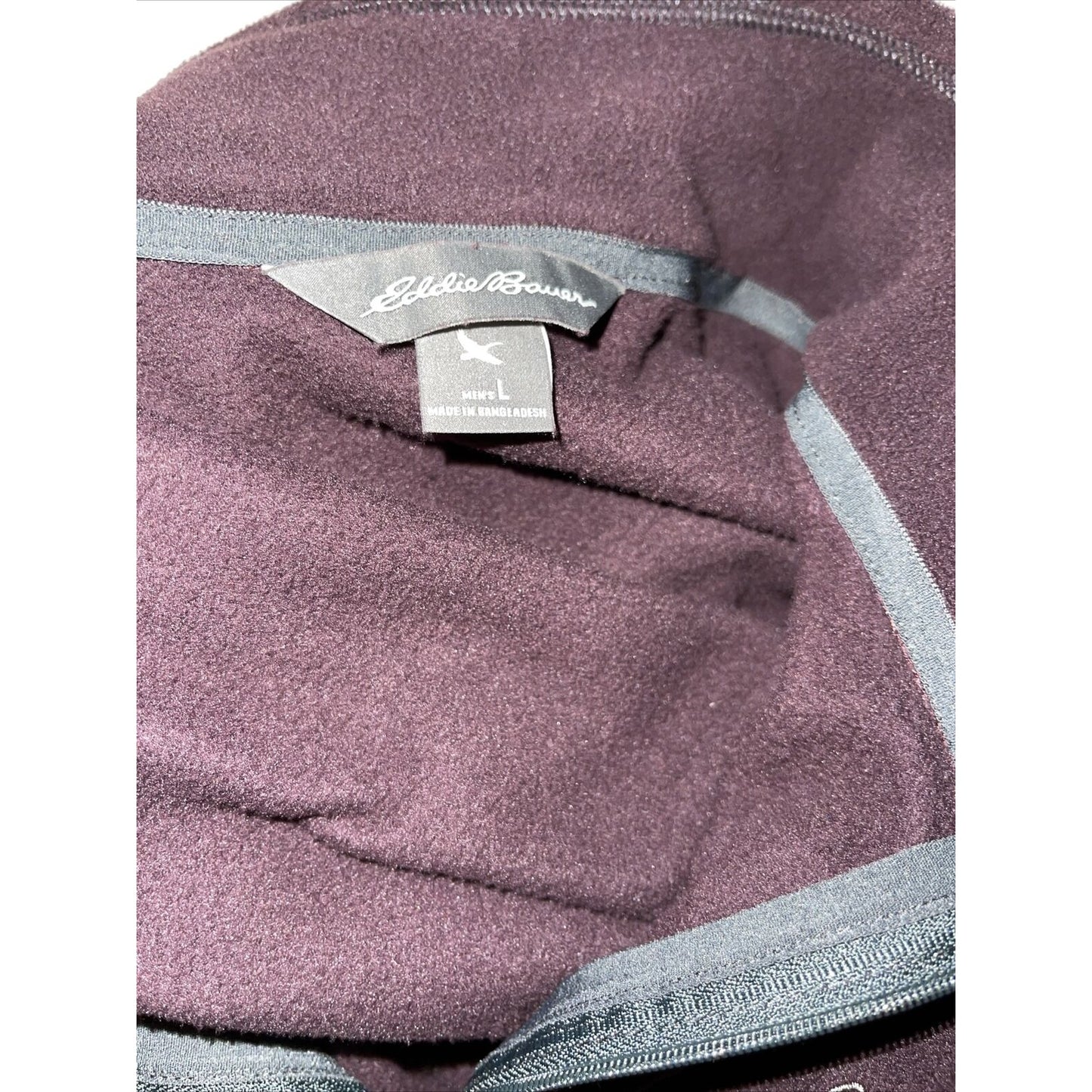 Men's Large Eddie Bauer Maroon Pullover Jacket