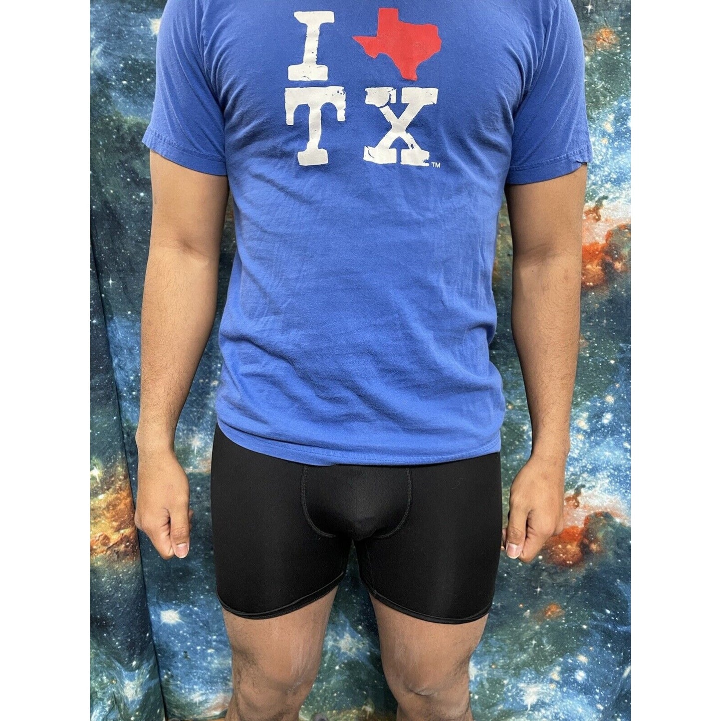 Men’s American Apparel Medium Blue I Love Texas TX shirt