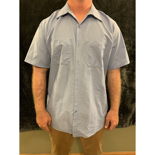 Red Kap Men’s Blue Short Sleeve Work Shirt Size Large