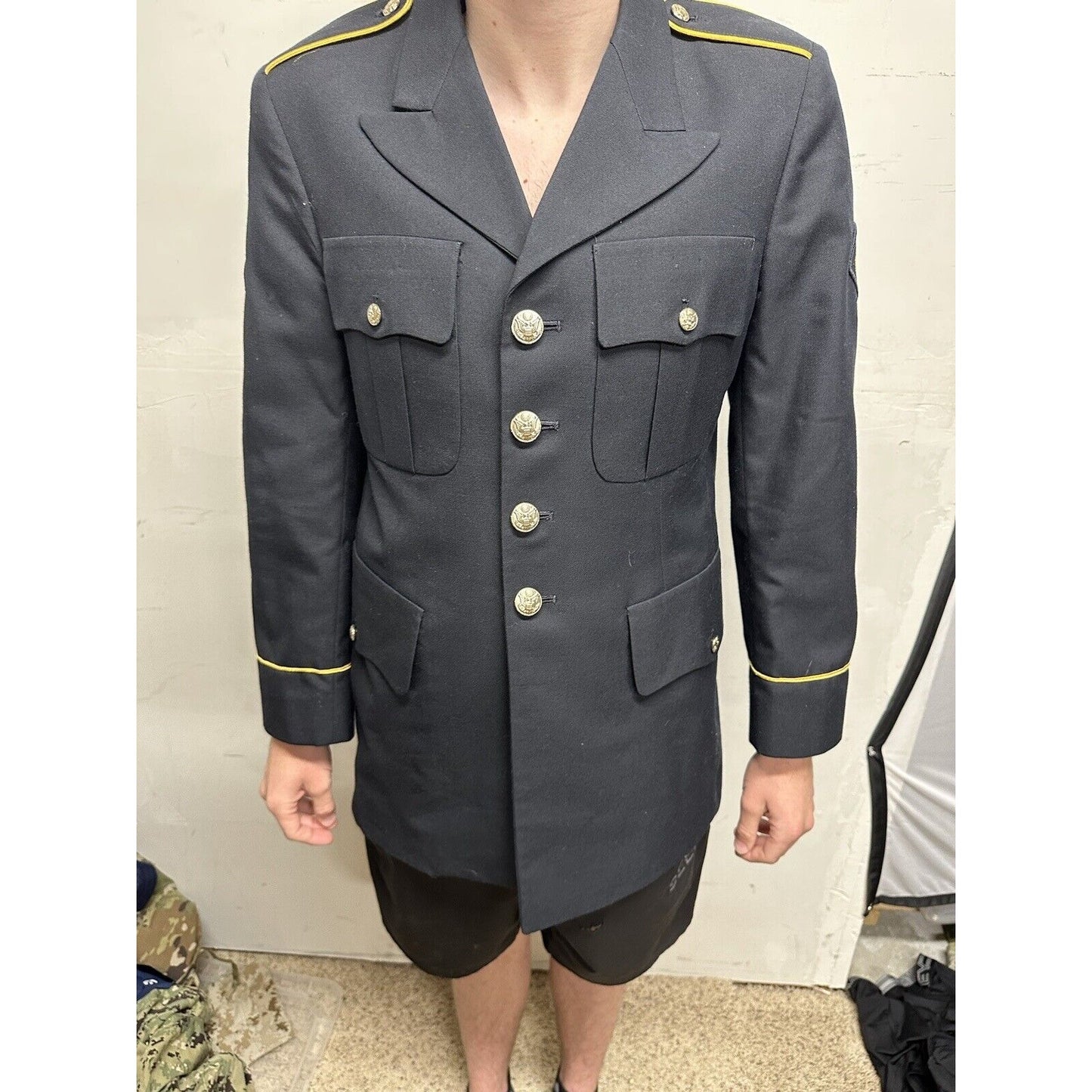 Army Service Coat Men’s 38 RC Specialist Rank poly/wool defense logistics