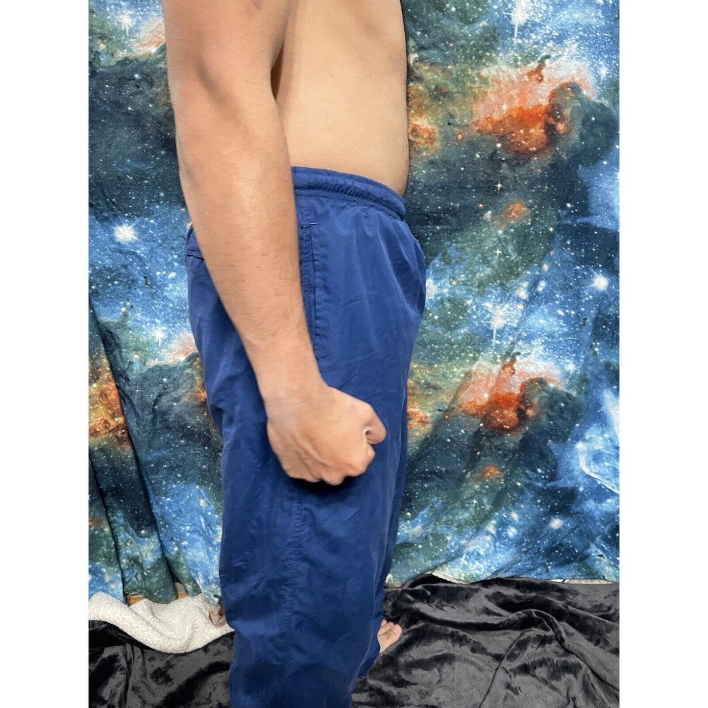 Men’s Nike Large Blue Track Pants with Pockets