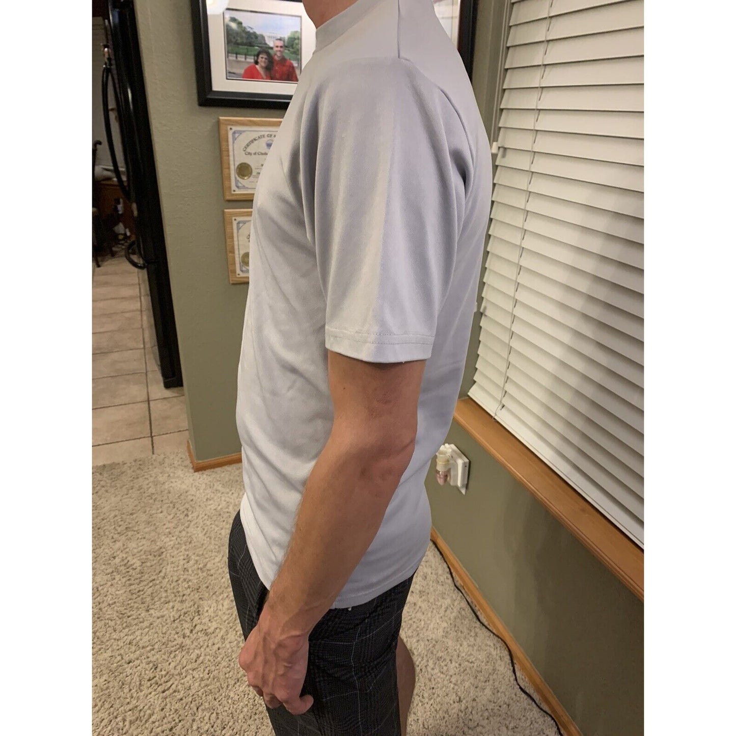 Augusta Men’s Sportswear Moisture Management Adult Small Gray Short Sleeve