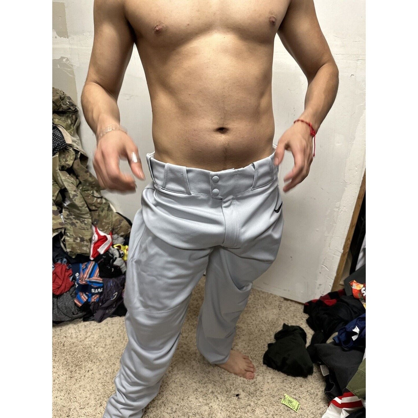 Men’s Gray Team Nike Baseball Pants Size Large