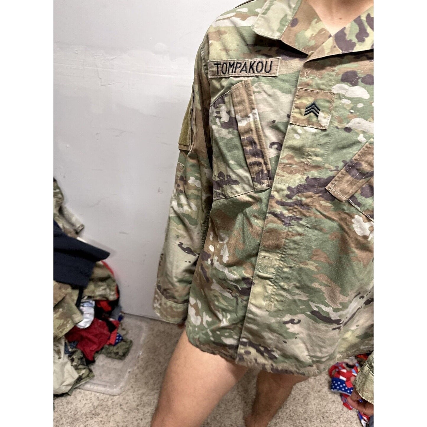 Men’s Ocp Top Medium Long Army Blouse Air Force With Patches
