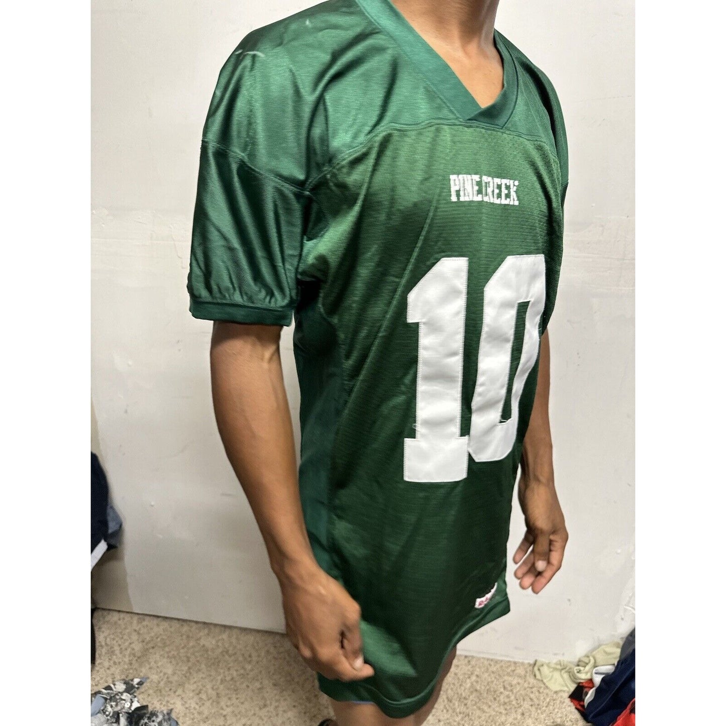 Men’s Medium Pine Creek High School Football Jersey Green #10 Riddell