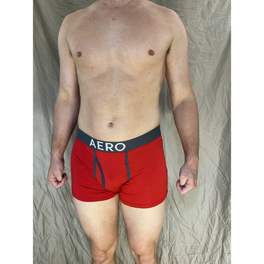men's aero aeropostale red boxer brief