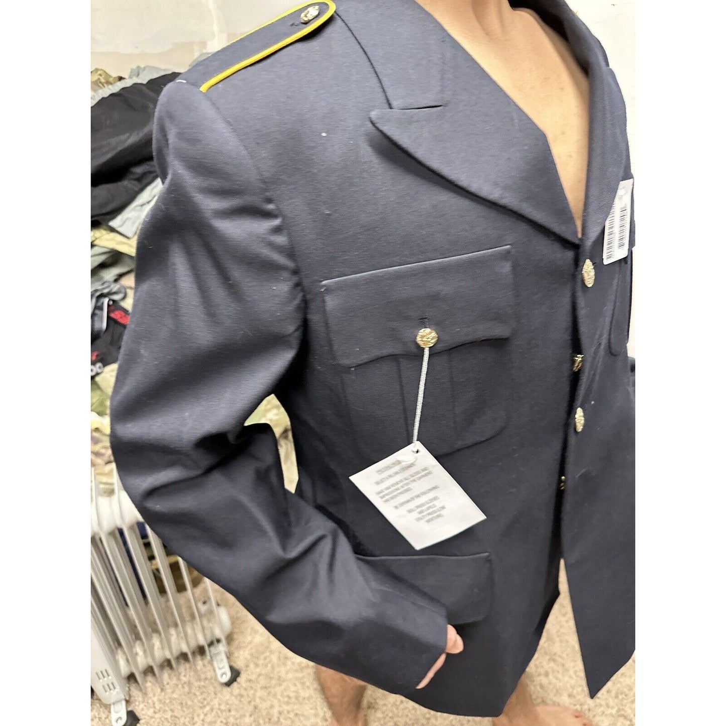 Men’s Army Coat Poly Wool Army Blue 450 42RC DSCP Dress Coat Uniform
