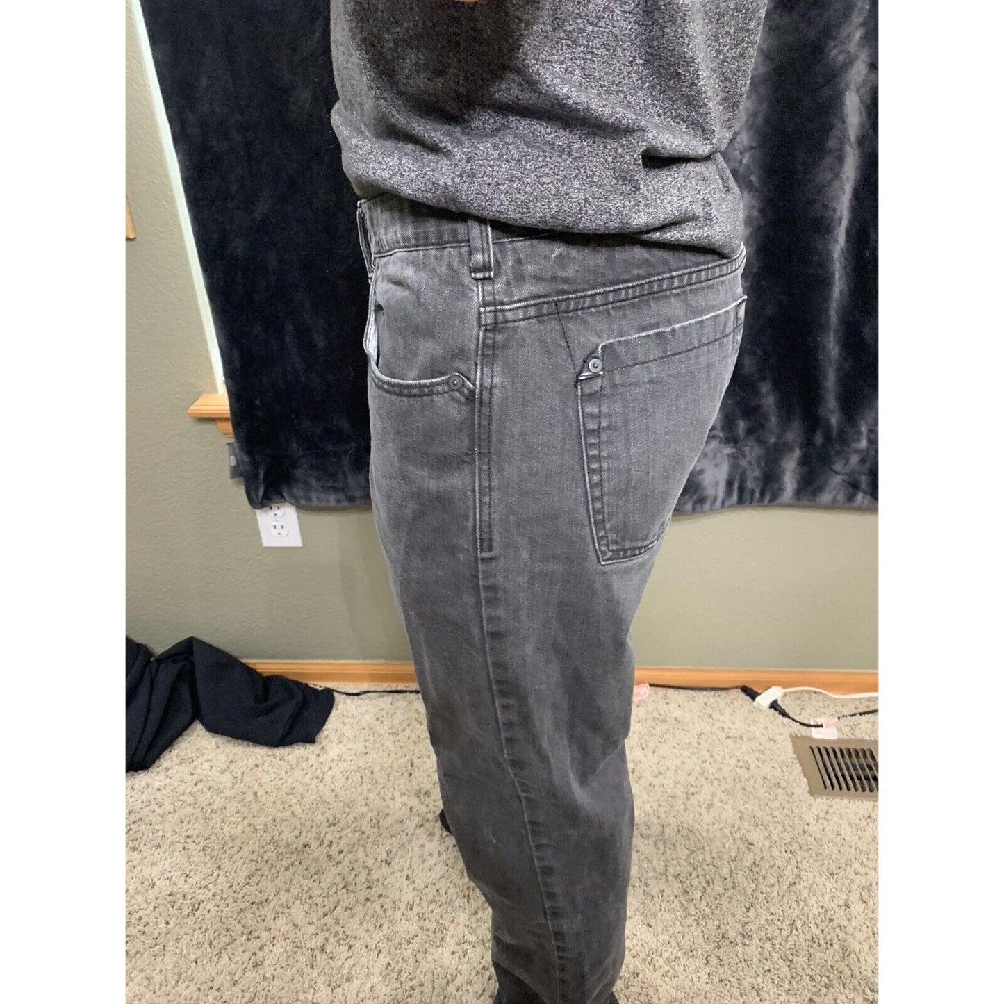 Old Navy Black Denim Jeans 34 X 32 Straight