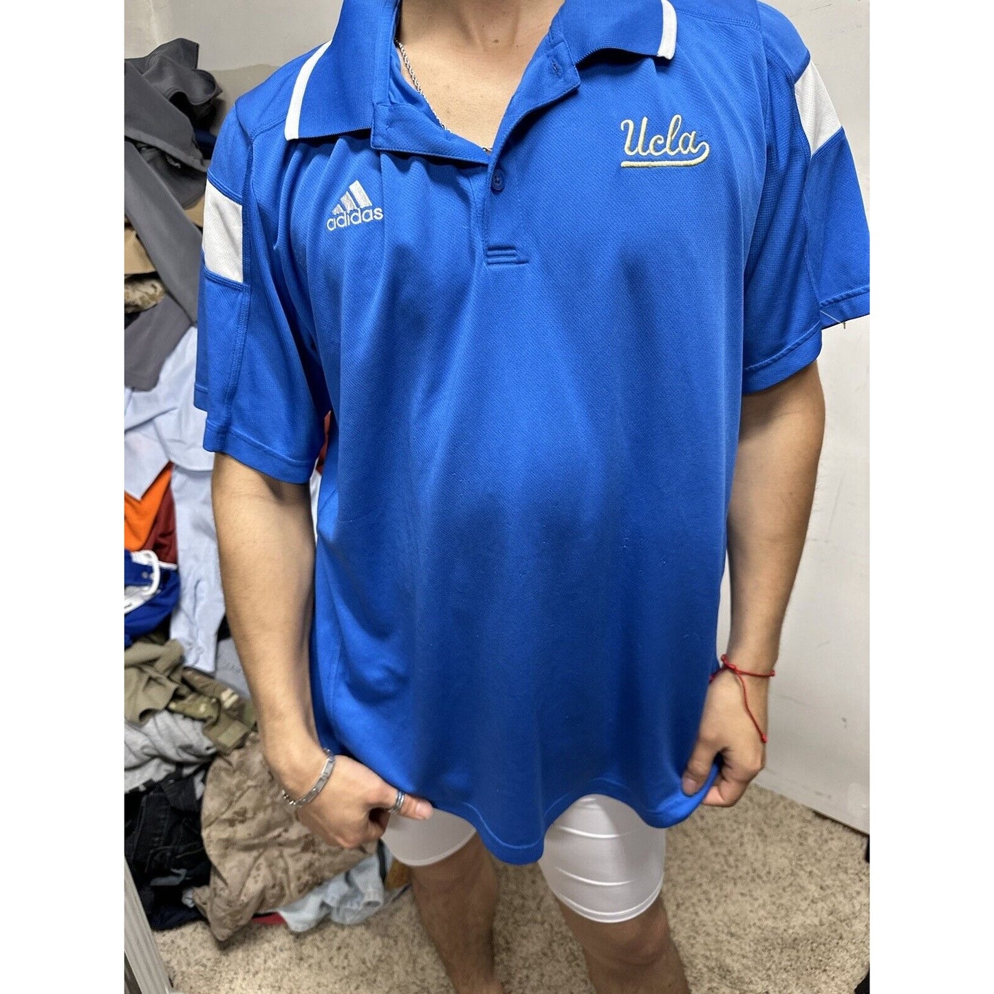 Men’s Blue UCLA Adidas Climalite Polo Shirt Bruins