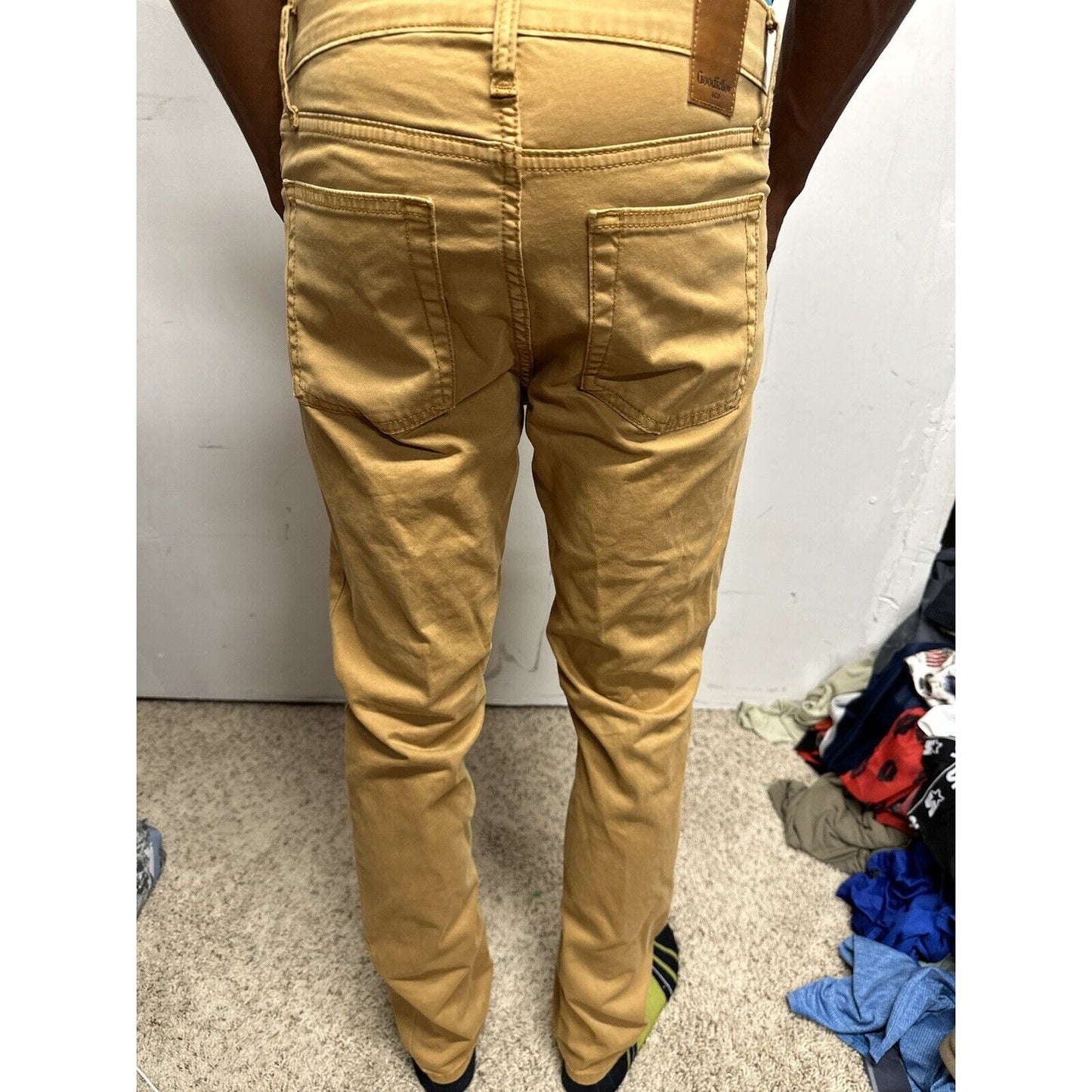 Men’s Goodfellow Total Flex Khaki Slim Straight 30 X 32 Pants