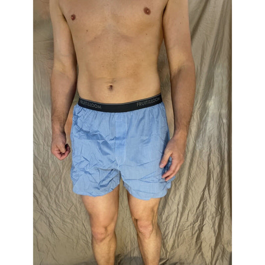 men's fruit of the loom blue boxer shorts small