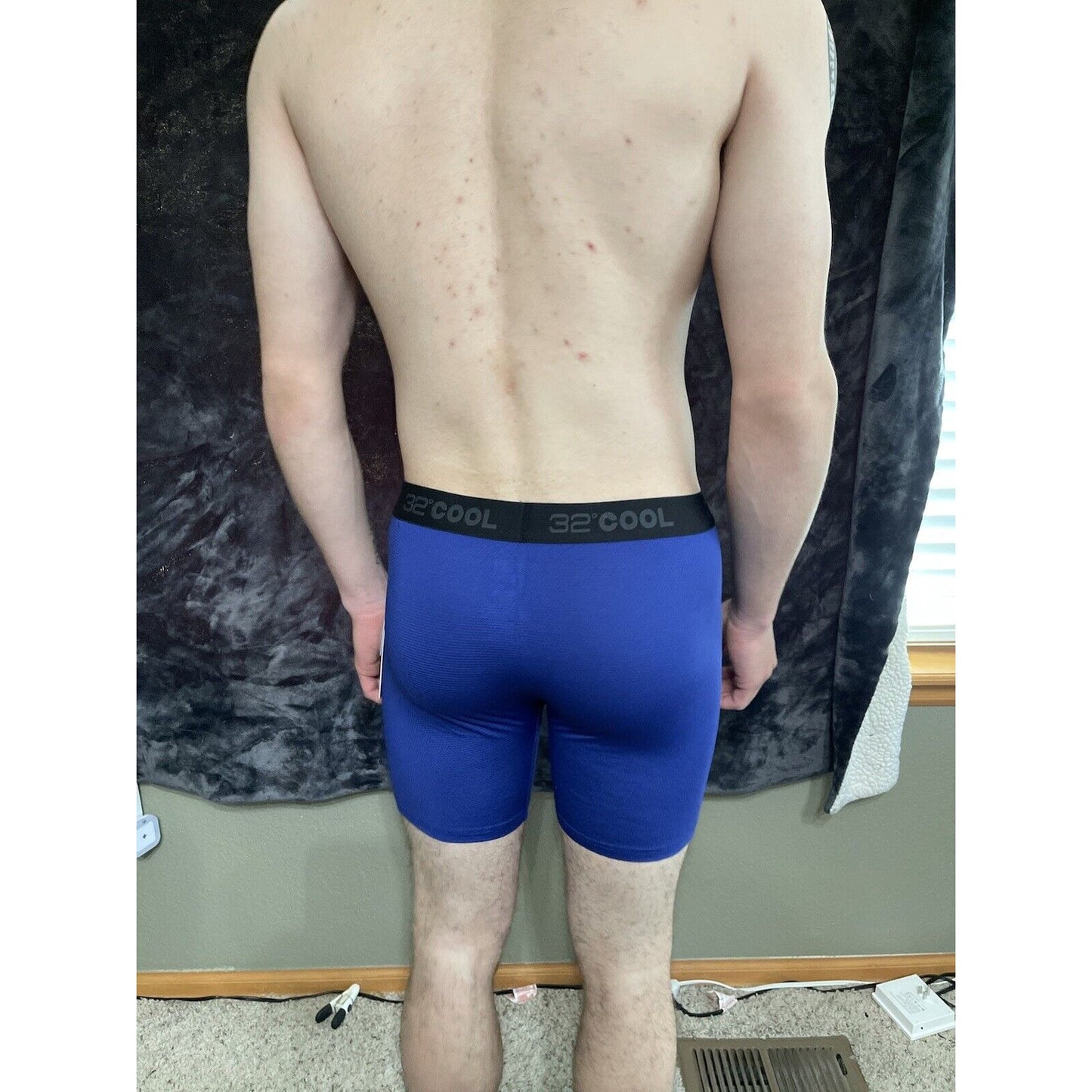 Men’s Medium 32 Degree Cool Blue Boxer Briefs New