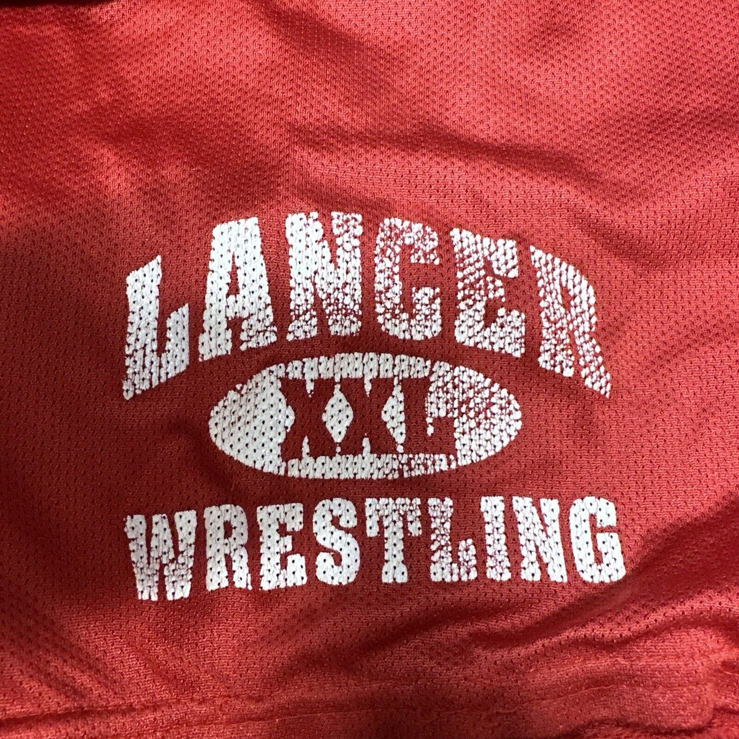Men’s Large Red Lancer Wrestling Athletic Shorts No Pockets