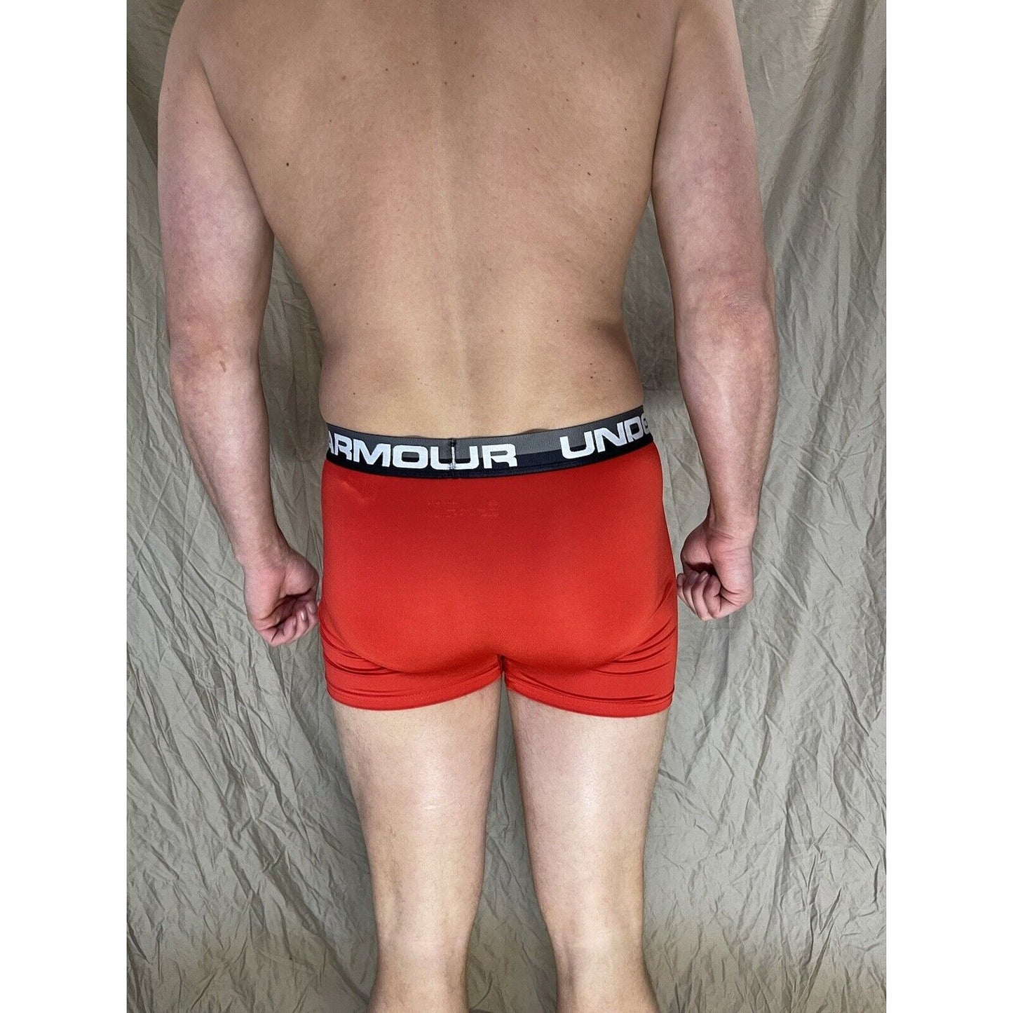 boys youth xl under armour boxerjock red with black and gray band