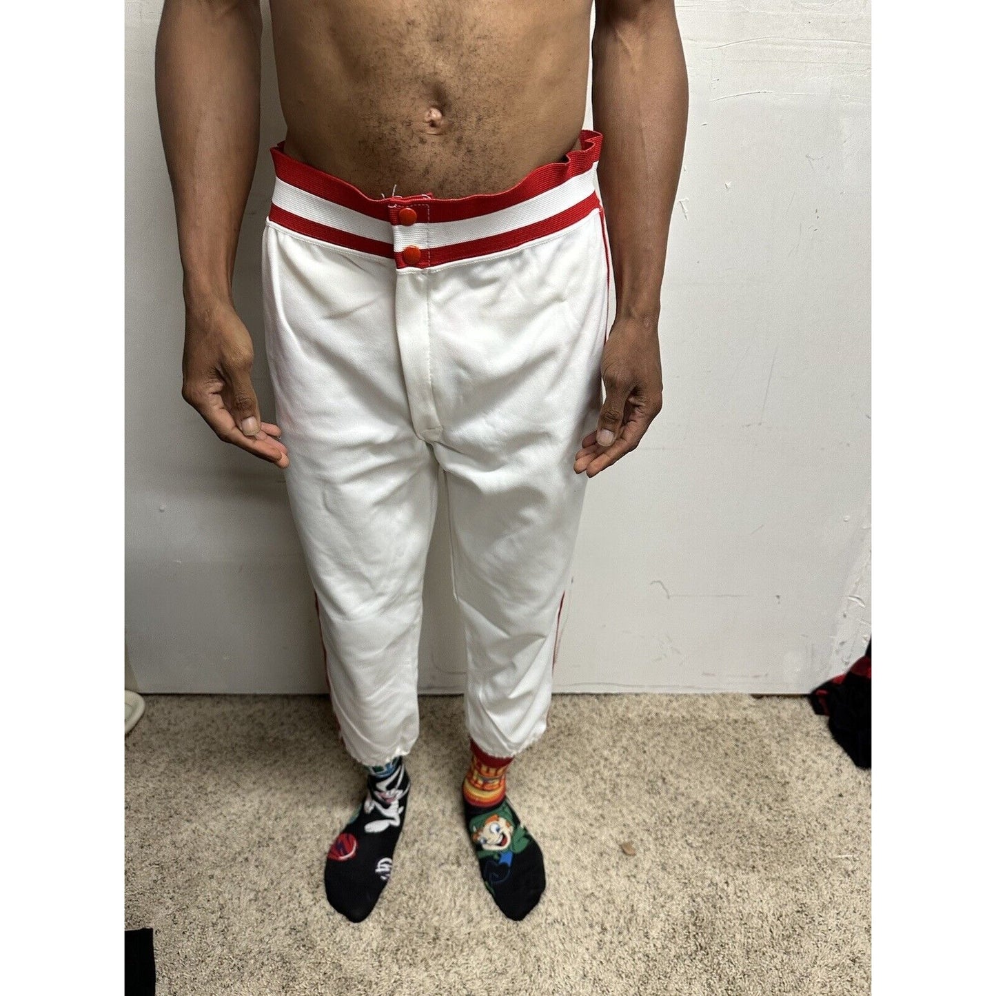 Men’s Pride XL Baseball Pants White And Red