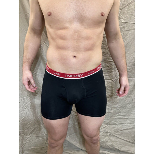 Inersy Weekly Men's black boxer briefs Red  band New And Unworn Large