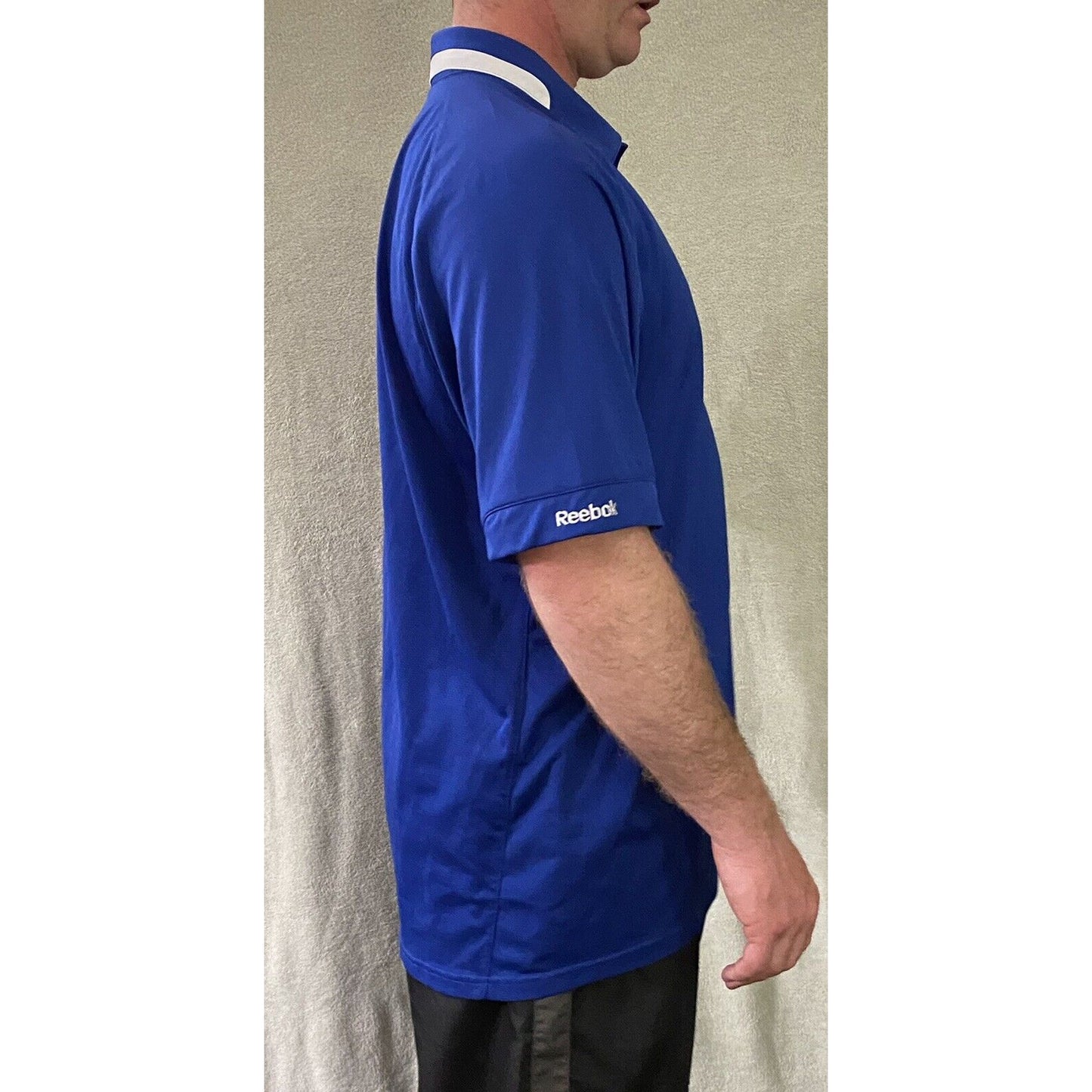 NEW YORK NY GIANTS NFL Reebok Men’s Large Polyester Polo Shirt