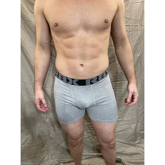 Men's RBX  active gray compression shorts new and never worn Large