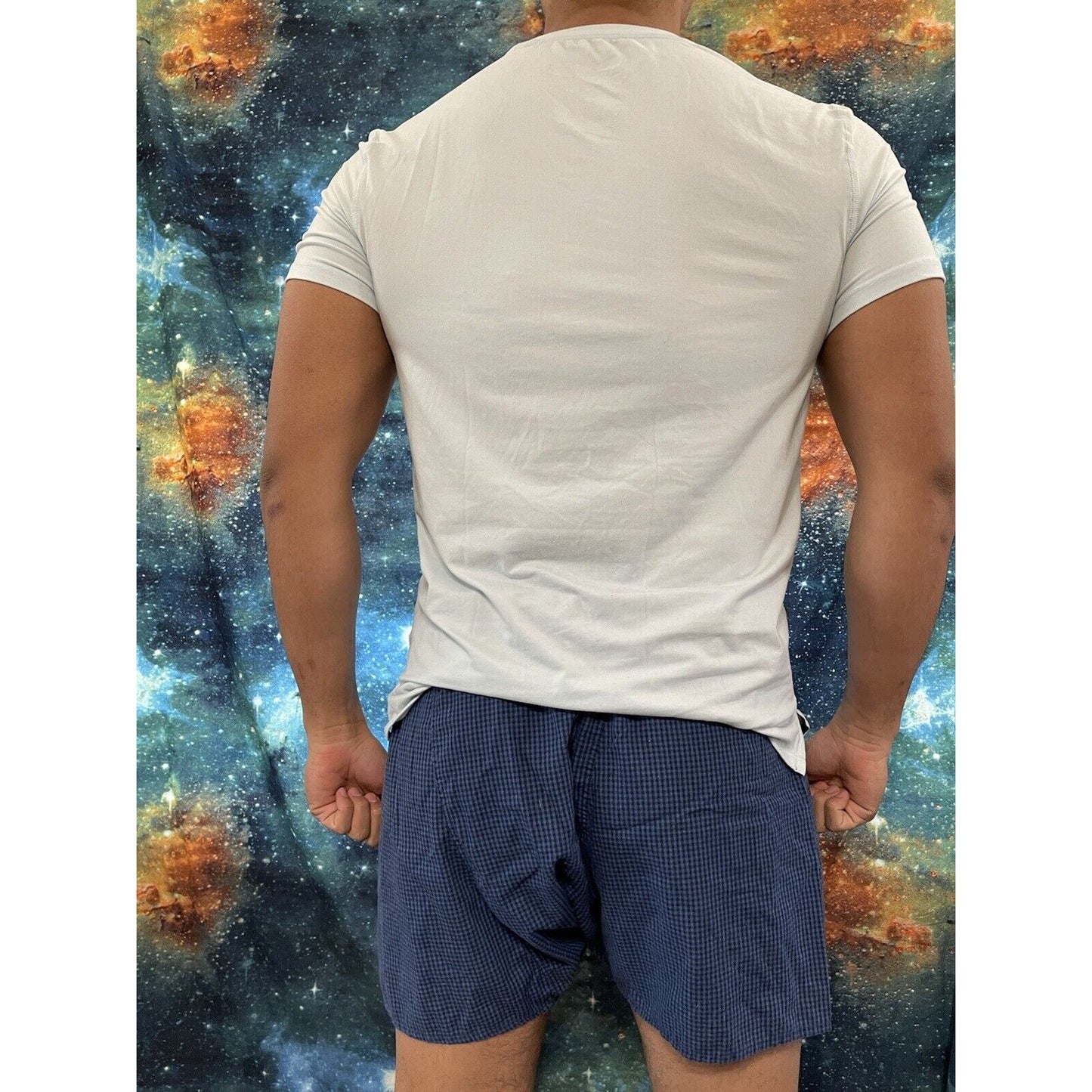Men’s All In Motion Medium Light Blue/green workout shirt short sleeve