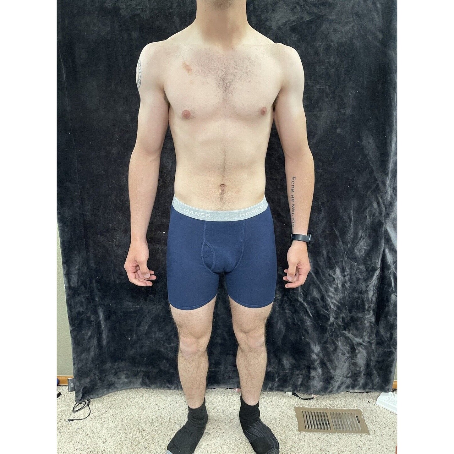 Men’s Dark Blue Hanes Comfort Flex Small Boxer Briefs New