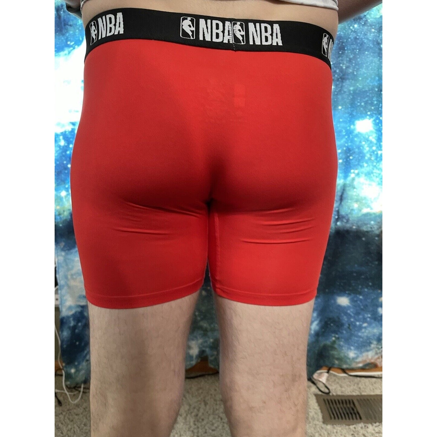Men's NBA Small Red Compression Shorts