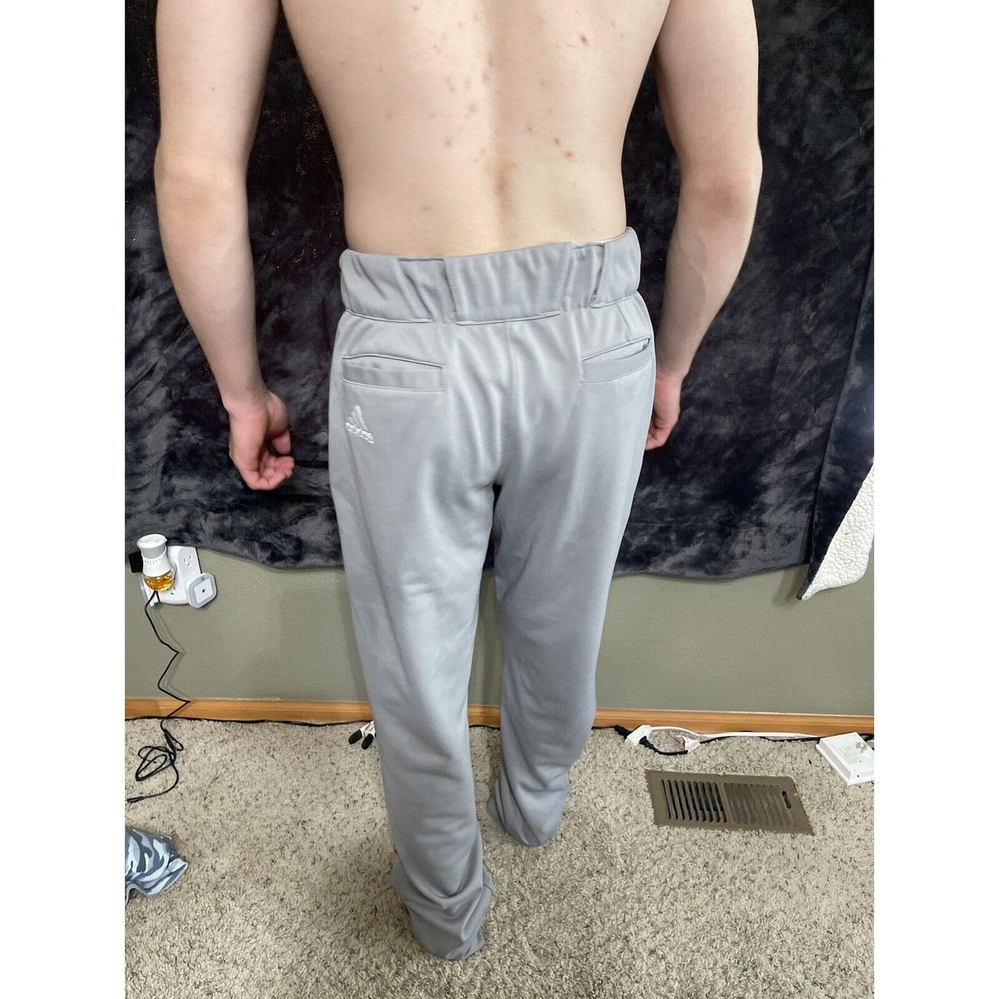 Men’s Adidas Gray Baseball Pants Size Medium Climalite