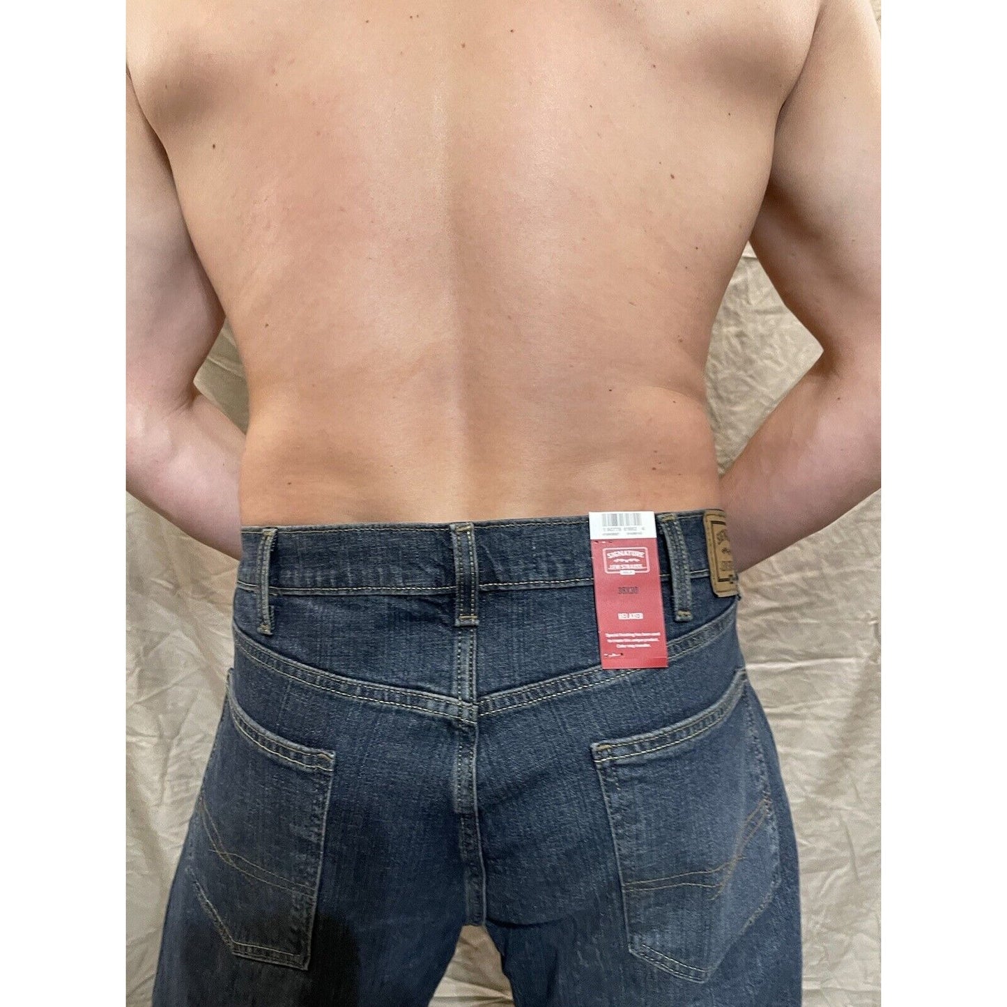 Men's Levis signature premium flex relaxed 38 x 30 jeans blue