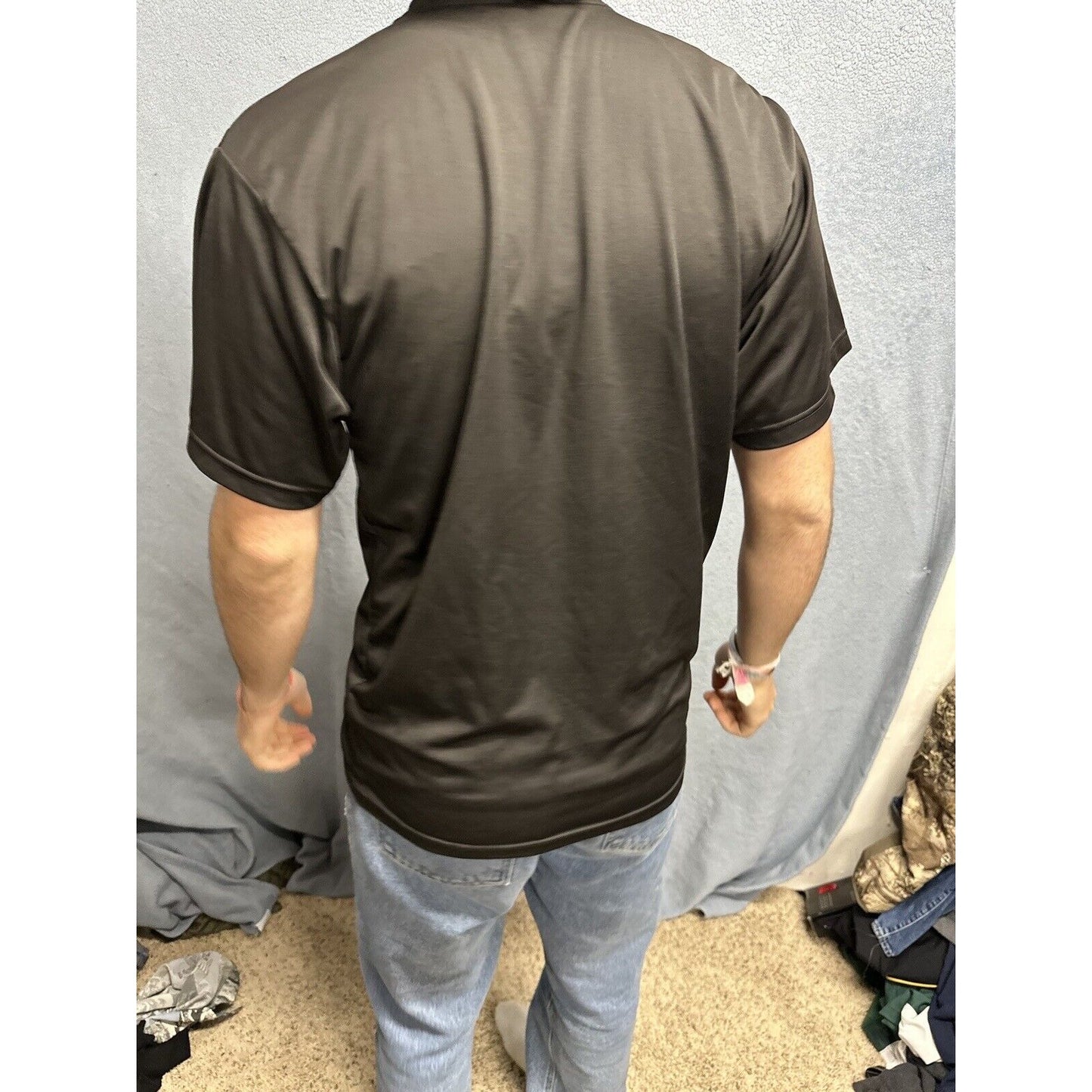 Men’s Army Small Tshirt Physical Fitness Uniform Black Polyester