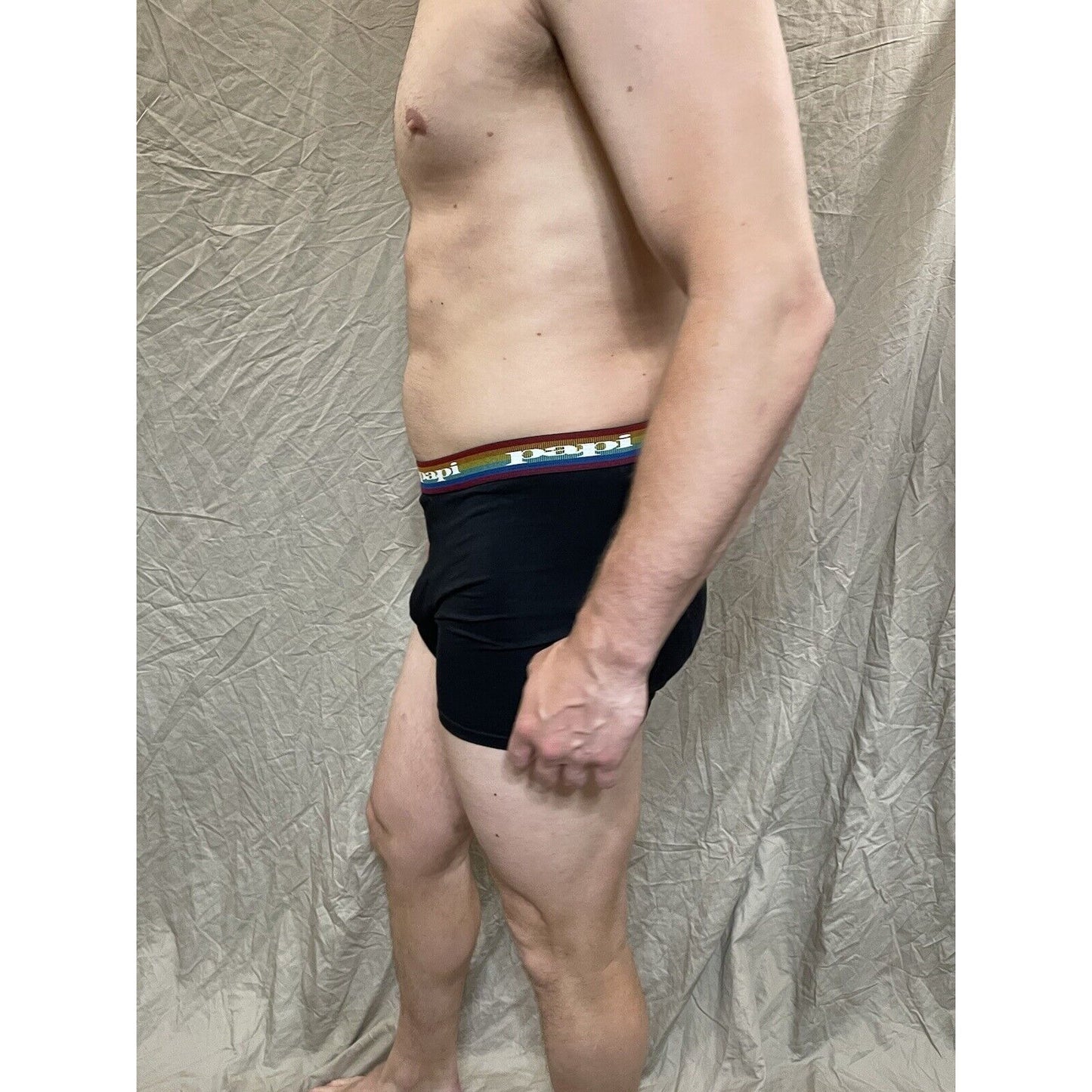 men's papi rainbow pride Black compression boxer briefs large