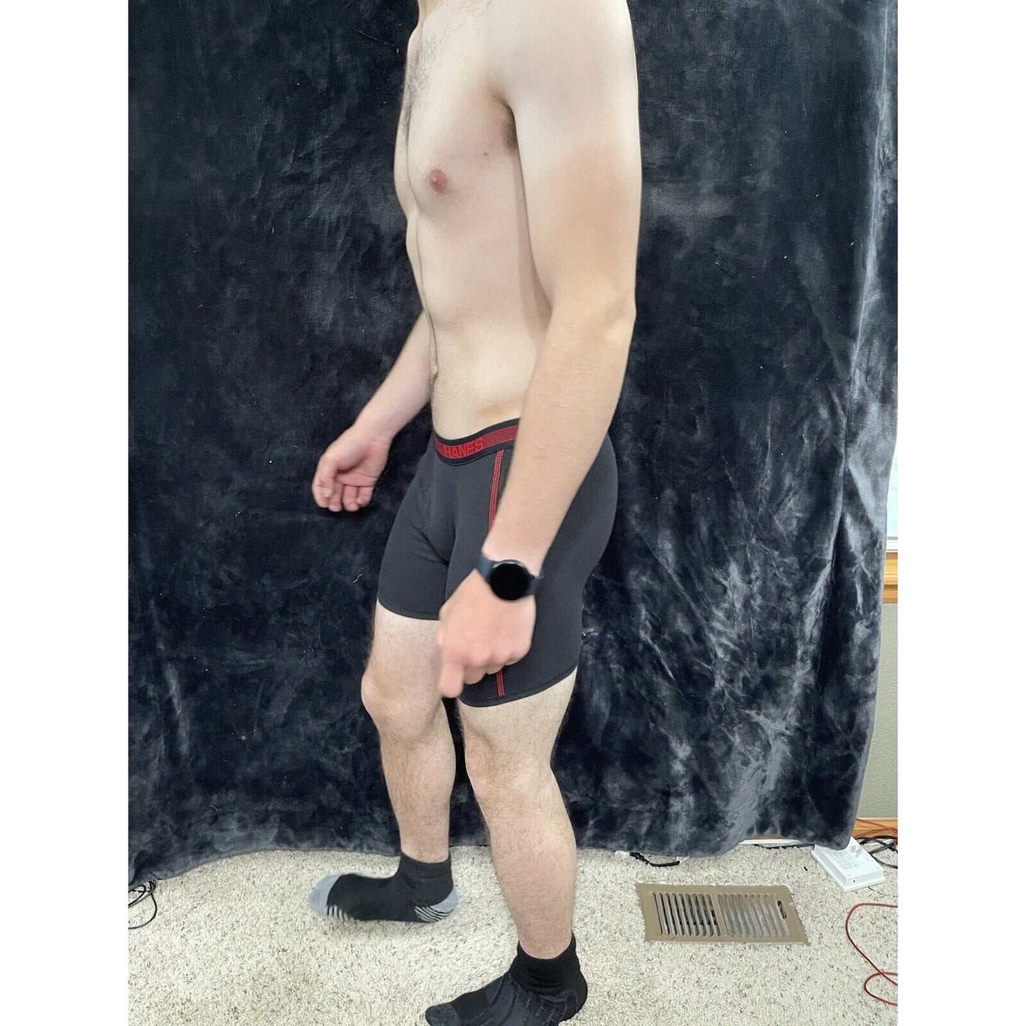 Men’s Black Hanes Small Boxer Briefs New