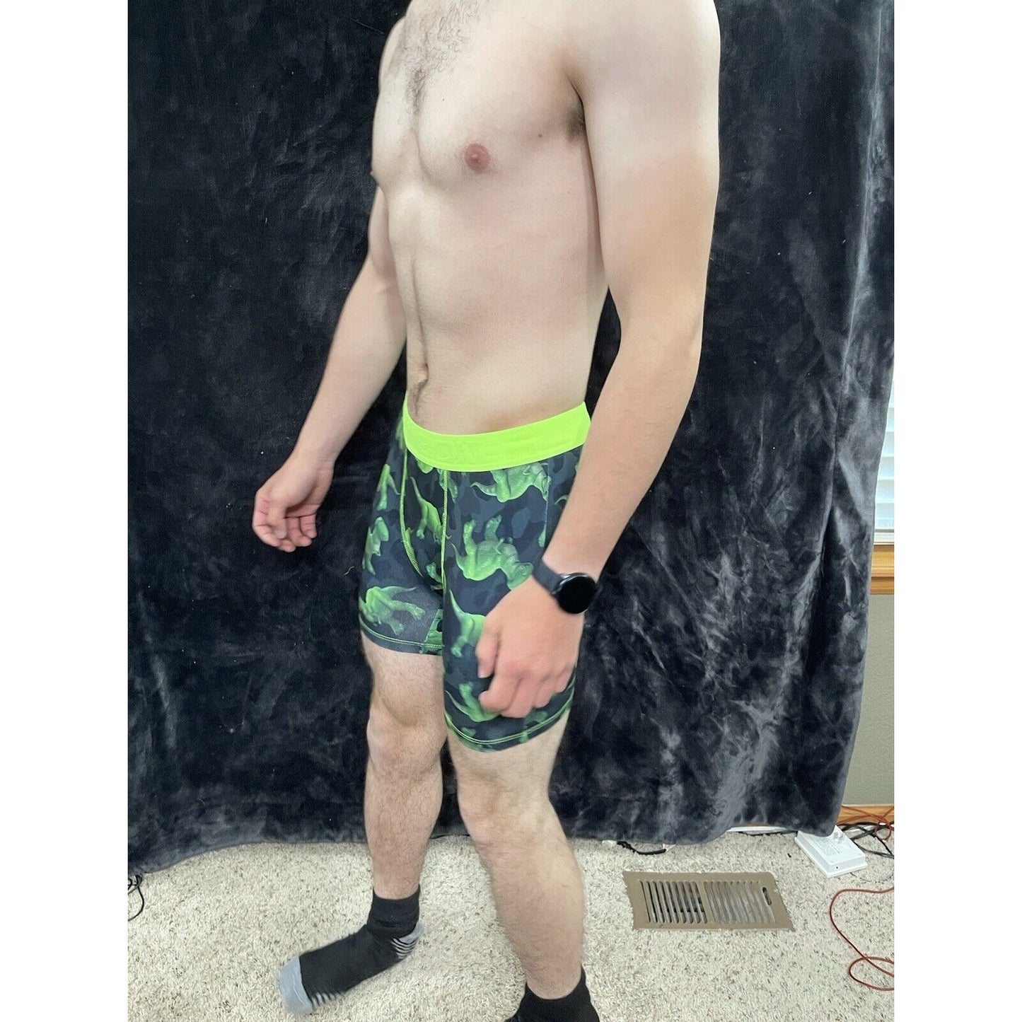 Men’s Crazy Boxer Brief Toy Story Dinosaur Disney Pixar Size Medium Green