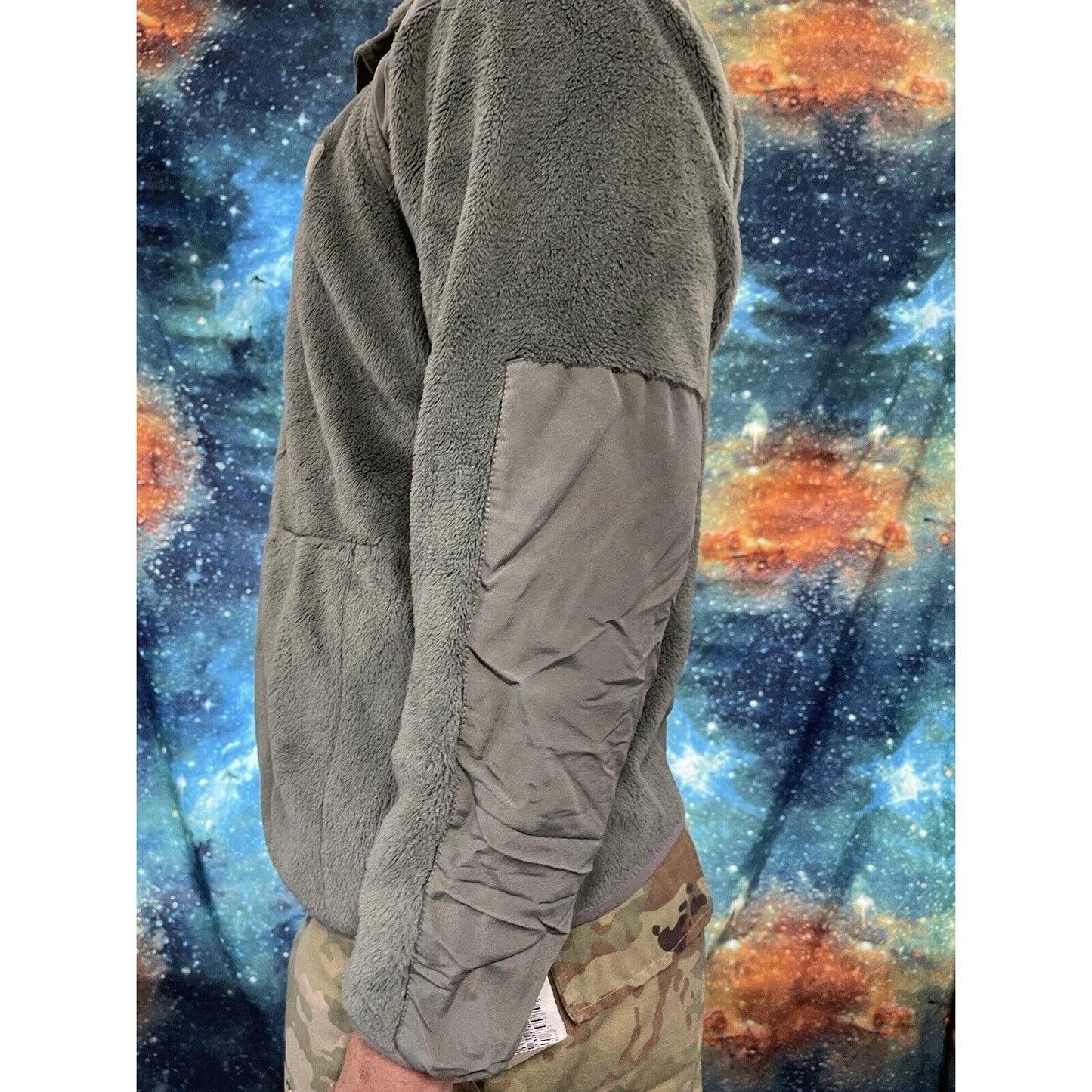 Men’s Small Short Sage Green Fleece Zip Jacket Cold Weather Gen III